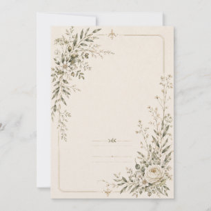 Invitation Papeterie de mariage au charme botanique naturel