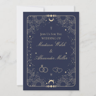 Invitation Papeterie de mariage céleste et astrologique