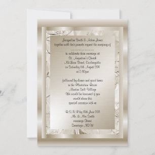 Invitation Papeterie de mariage élégante métallique bronze in