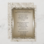 Invitation Papeterie de mariage élégante métallique bronze in (Devant / Derrière)