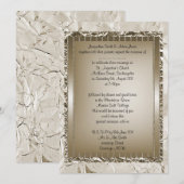 Invitation Papeterie de mariage élégante métallisée bronze in (Devant / Derrière)