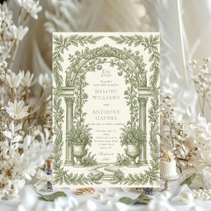 Invitation Papeterie de mariage inspirée de l'Art nouveau flo