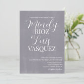 Invitation Papeterie de Mariage Moderne avec Fond Rustique en (Debout devant)
