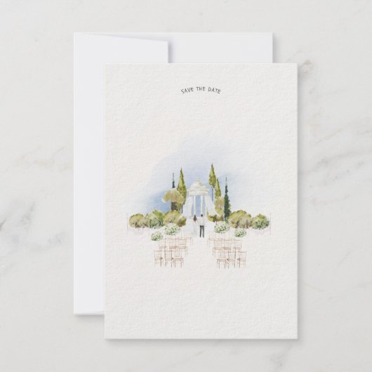 Invitation Papeterie de mariage personnalisable "Save the Dat (Devant)