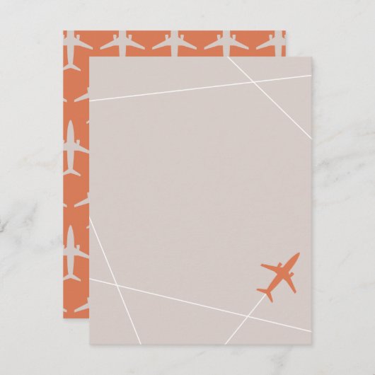 Invitation Papeterie Jet Set - Sable (Devant / Derrière)