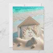 Invitation Papeterie mariage En Sable De Plage (Devant)