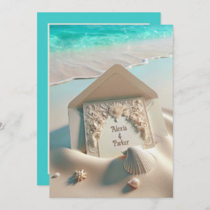 Invitation Papeterie mariage En Sable De Plage