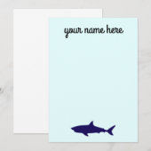 Invitation Papeterie personnalisée pour requins pour garçons (Devant / Derrière)