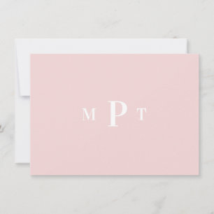 Invitation Papeterie personnelle élégante avec monogramme pou