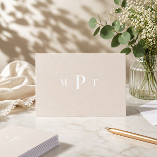 Invitation Papeterie personnelle élégante avec monogramme pou