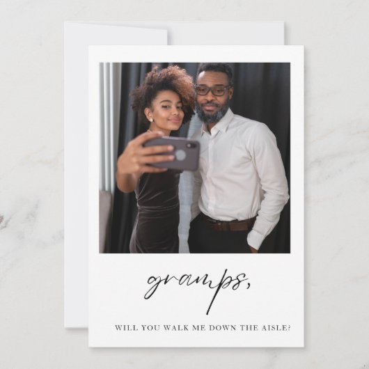 Invitation Papi, m'accompagneras-tu à l'autel ? Père  (Devant)