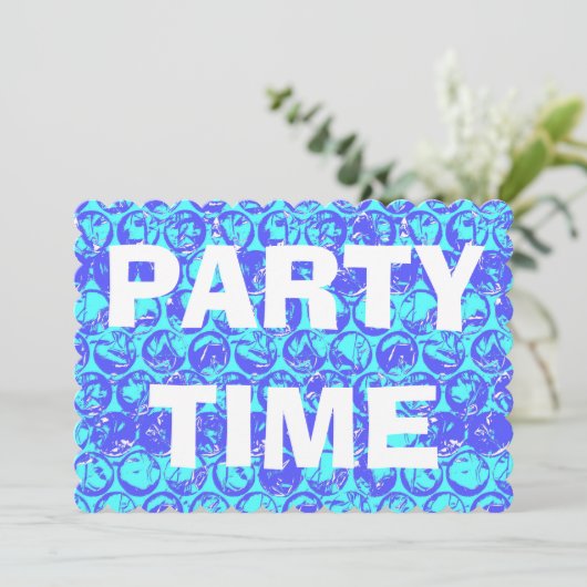 Invitation Papier à bulle d'art pop (Debout devant)