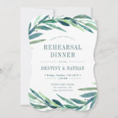 Invitation Papier à Enveloppe Botanique Gras | Dîner de Répét (Devant)