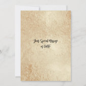 Invitation Papier à lettres à remplir avec feuille d'or (Dos)