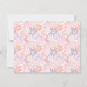 Invitation Papier à lettres en Merci rose et violet à motifs (Dos)