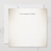 Invitation Papier à lettres personnalisé avec monogramme en m (Dos)