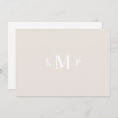 Invitation Papier à lettres personnel monographique (Devant / Derrière)