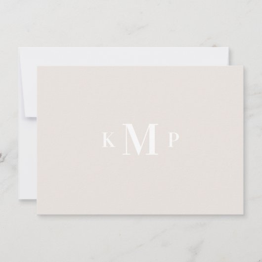 Invitation Papier à lettres personnel monographique (Devant)