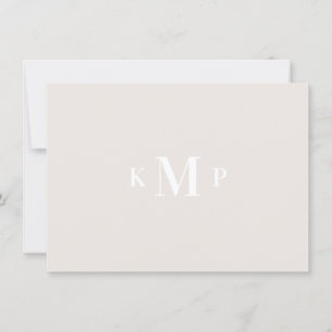 Invitation Papier à lettres personnel monographique