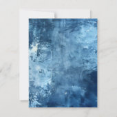 Invitation Papier à papier à scandale Arrière - plan bleu dén (Dos)