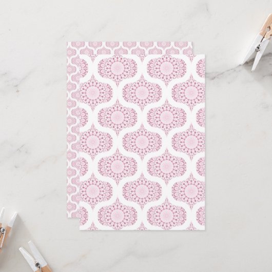 Invitation Papier à papier à scandale Confetti Lace Retro Ros (Devant/Arrière en situation)