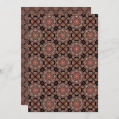 Invitation Papier à papier à scandale Mandala en bohémien (Devant / Derrière)