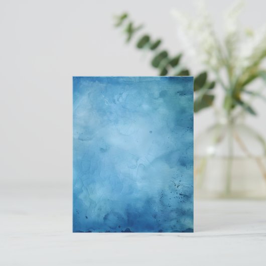 Invitation Papier à rebut bleu écorce à imprimer (Debout devant)