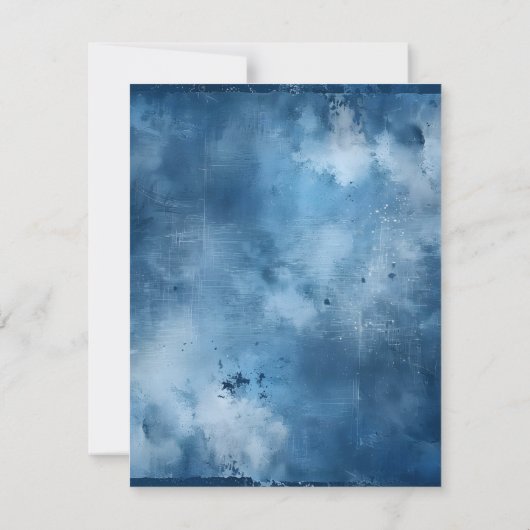 Invitation Papier à rebut bleu écorce à imprimer (Dos)