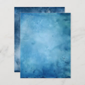 Invitation Papier à rebut bleu écorce à imprimer (Devant / Derrière)