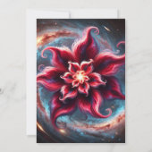 Invitation Papier à rebut Galaxy Poinsettia (Dos)