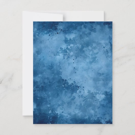 Invitation Papier à rebut imprimé en bleu d'encre (Devant)