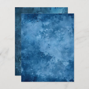 Invitation Papier à rebut imprimé en bleu d'encre