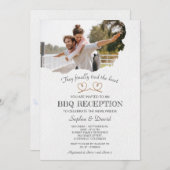 Invitation Papier aquarelle Photo Corde Nous avons noué le nœ (Devant / Derrière)