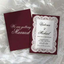 Papier Blanc Dentelle Vintage Chic Romantique Mari