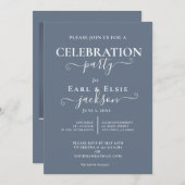 INVITATION PAPIER BLANC DÉROULER UN AN MARIAGE ANNIVERSAIRE (Devant / Derrière)