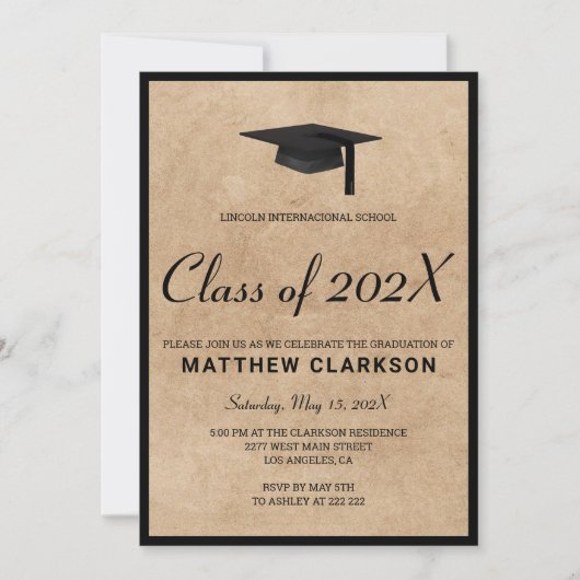 Invitation papier Brown (Devant)