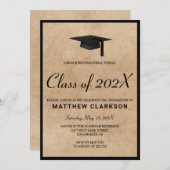 Invitation papier Brown (Devant / Derrière)