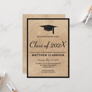 Invitation papier Brown