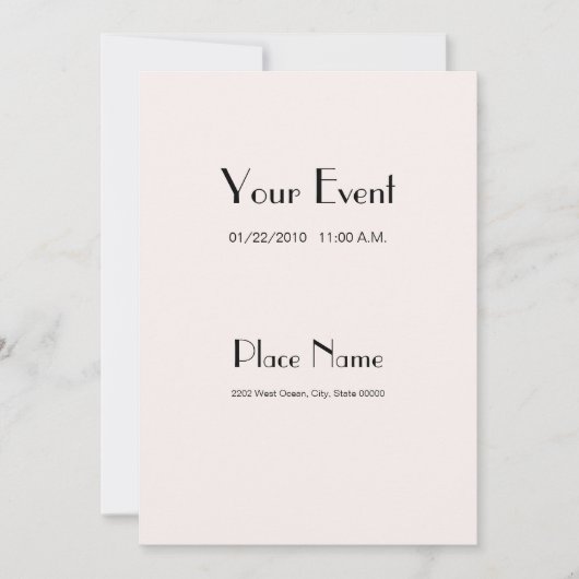 Invitation Papier de base / couleur perle 5x7 (Devant)