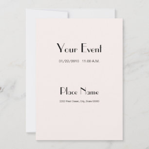 Invitation Papier de base / couleur perle 5x7