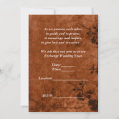 Invitation Papier de grunge floral d'automne (Dos)