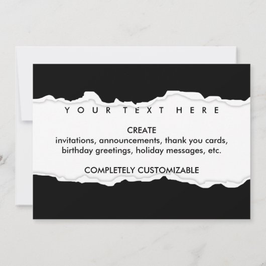Invitation Papier déchiré en 2017 (Dos)