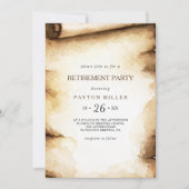 Invitation Papier Défilement Rustique Pays Parti de retraite (Devant)