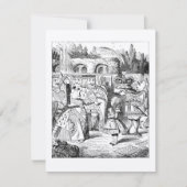 Invitation PAPIER D'EMBALLAGE Alice dans l'anniversaire de (Devant)