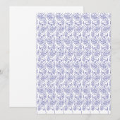 Invitation Papier d'emballage blanc avec un subtil patte exte (Devant / Derrière)