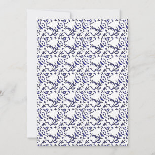 Invitation Papier d'emballage bleu et blanc avec un graphique