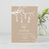 Invitation Papier d'emballage de pot de maçon (Debout devant)