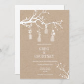 Invitation Papier d'emballage de pot de maçon (Devant / Derrière)