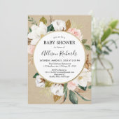 Invitation Papier d'emballage rustique rougissent fille (Debout devant)