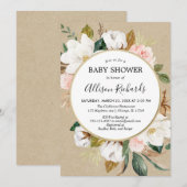 Invitation Papier d'emballage rustique rougissent fille (Devant / Derrière)